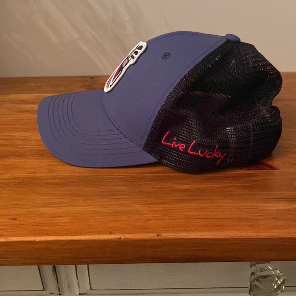 Black Clover golf bag patch trucker hat snapback blue - Picture 2 of 4